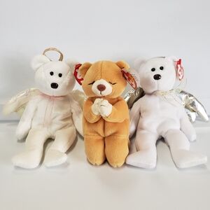 Vintage Beanie Baby Batch Halo I, II & Hope Prayer Bear